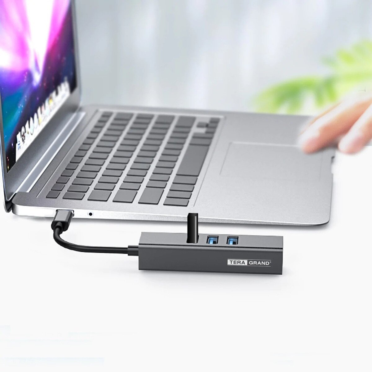 USB-C, hub, Ethernet Adapter, Black